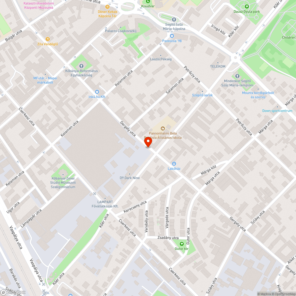 Gazos-bokros megálló bejelentés helye