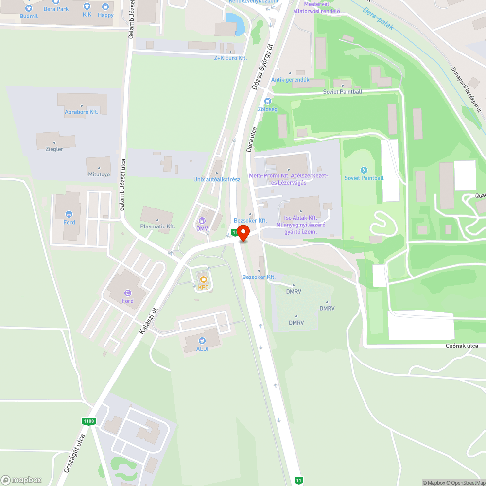 Megdőlt a lámpa bejelentés helye