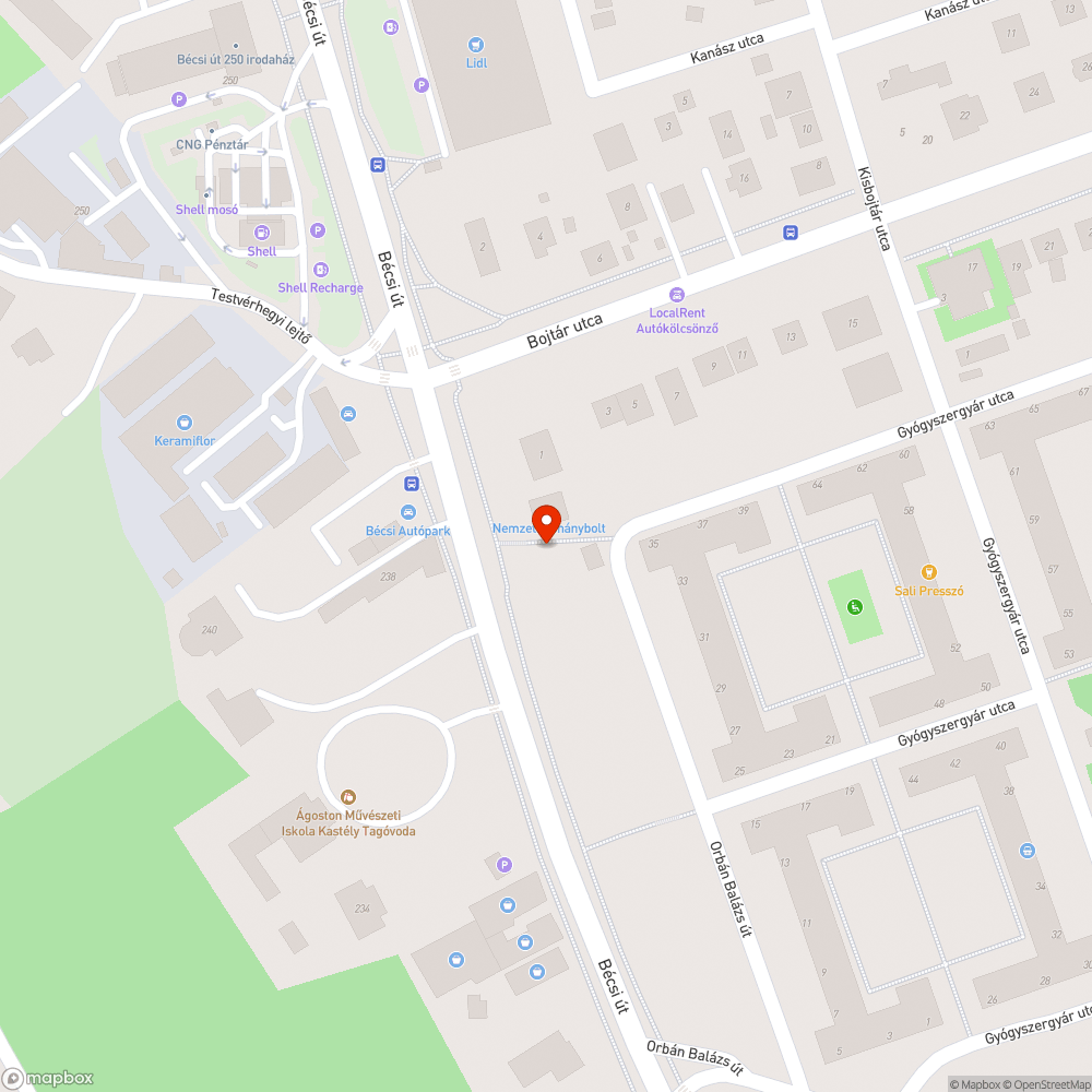 Gerilla kocsma bejelentés helye