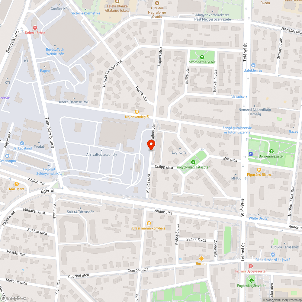 Elhagyott autó bejelentés helye