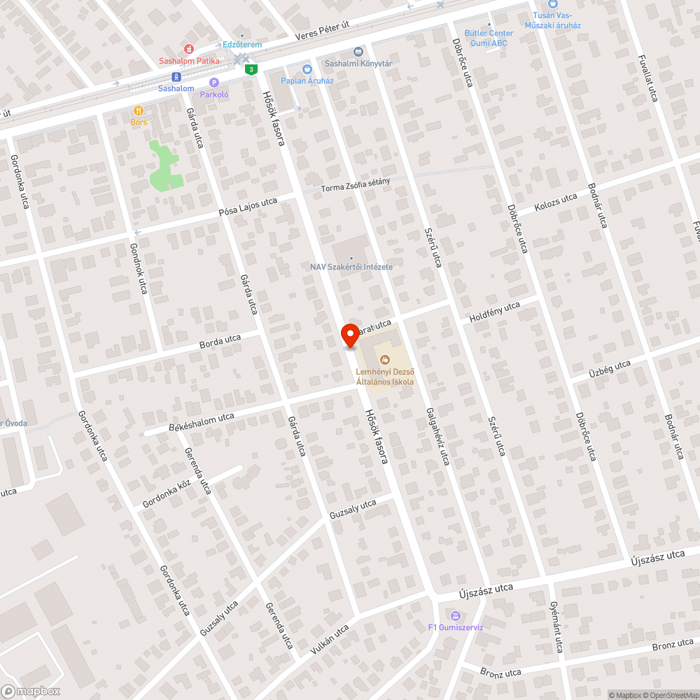 Iskola előtti gyalogos átkelő bejelentés helye