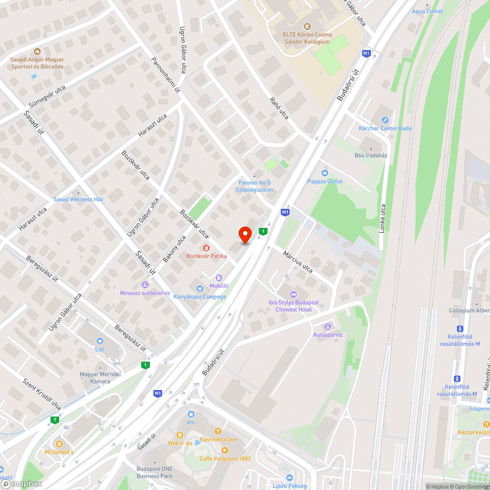 Budaörsi úti járda beszennyezése bejelentés helye