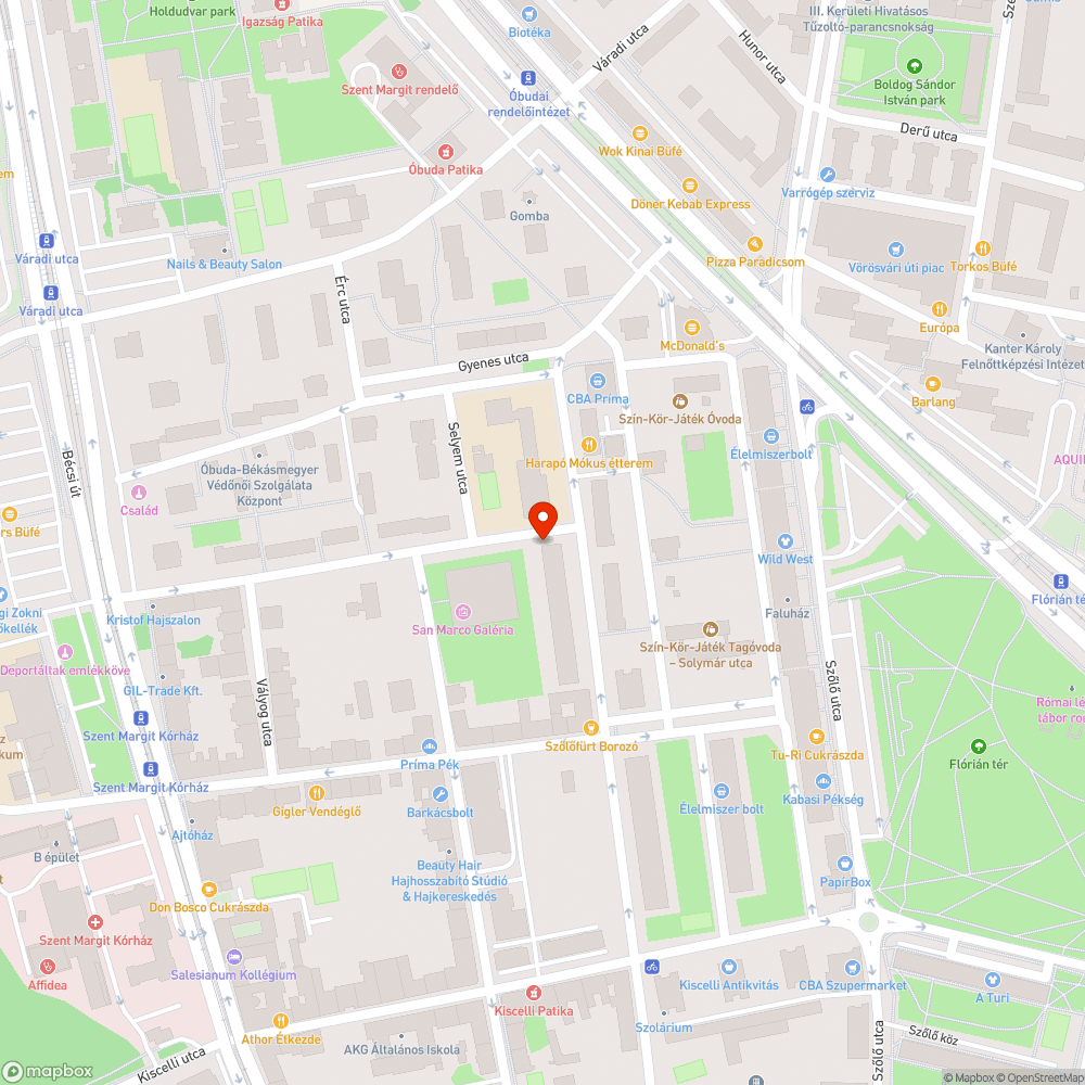 Sérült lakossági hírdető bejelentés helye