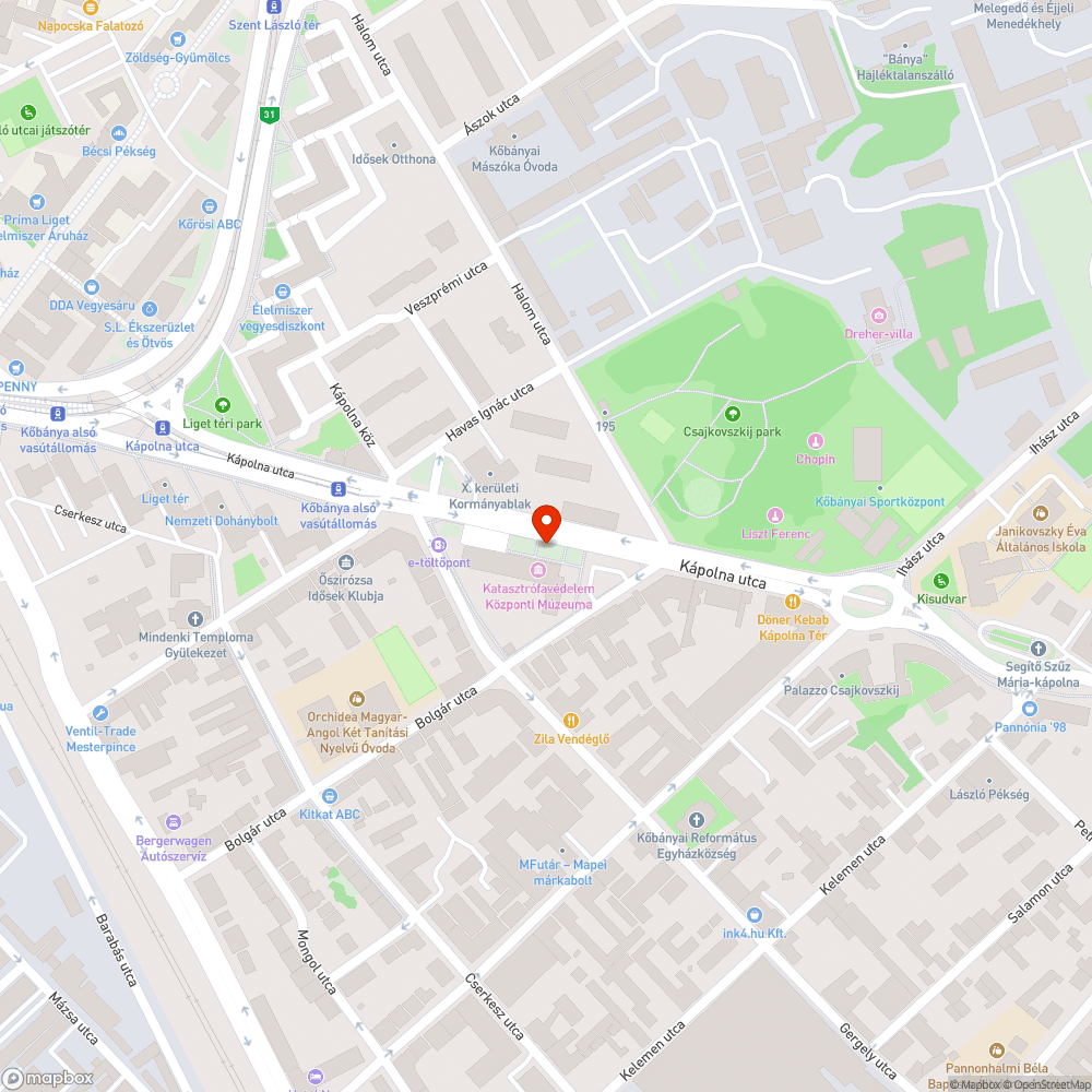 Megsüllyedt, kizöldült fedlap bejelentés helye