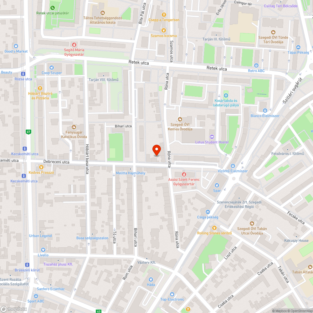 Kiszáradt fa - Debreceni u. 15. bejelentés helye