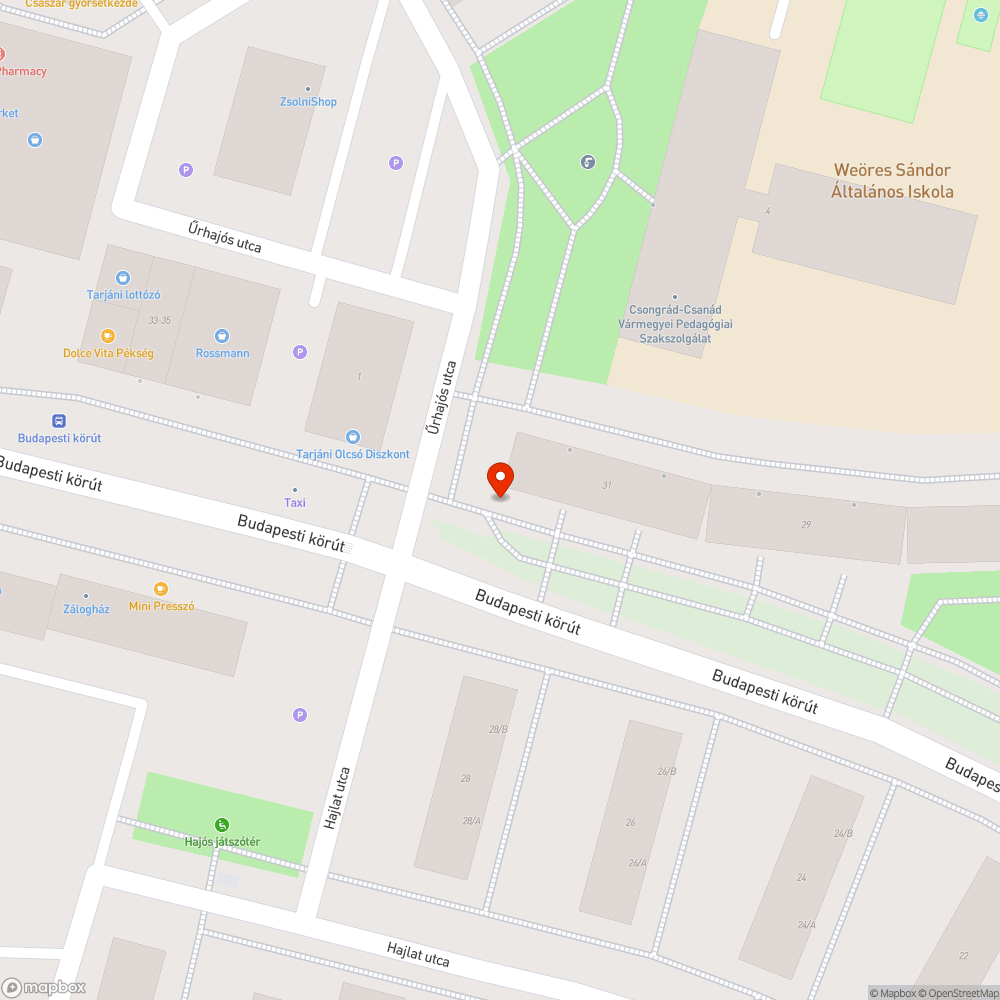 Járdahiba - Budapesti krt. 31. bejelentés helye