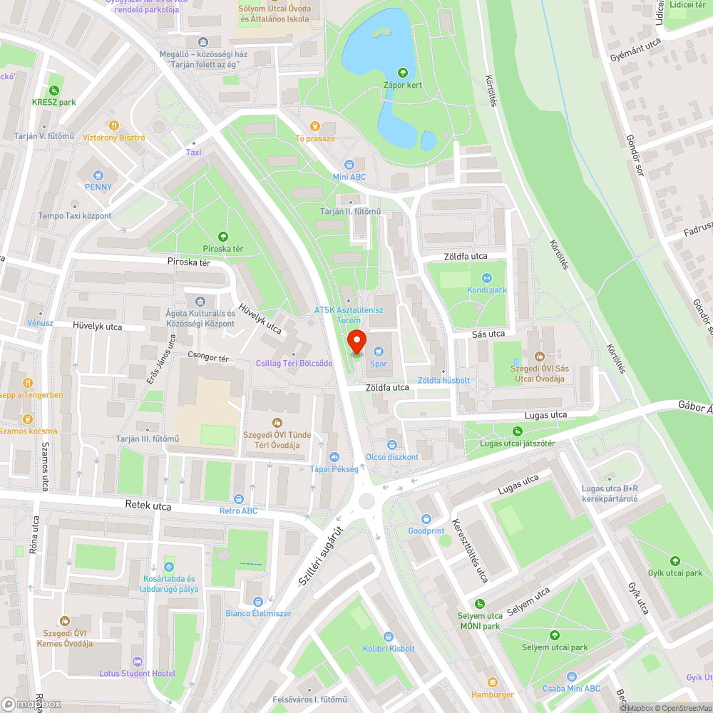 Oszlopcsonkok a zöldsávban - Budapesti krt., Spar előtt bejelentés helye