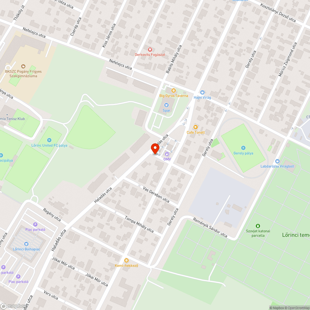 Beszakadó fedlap bejelentés helye