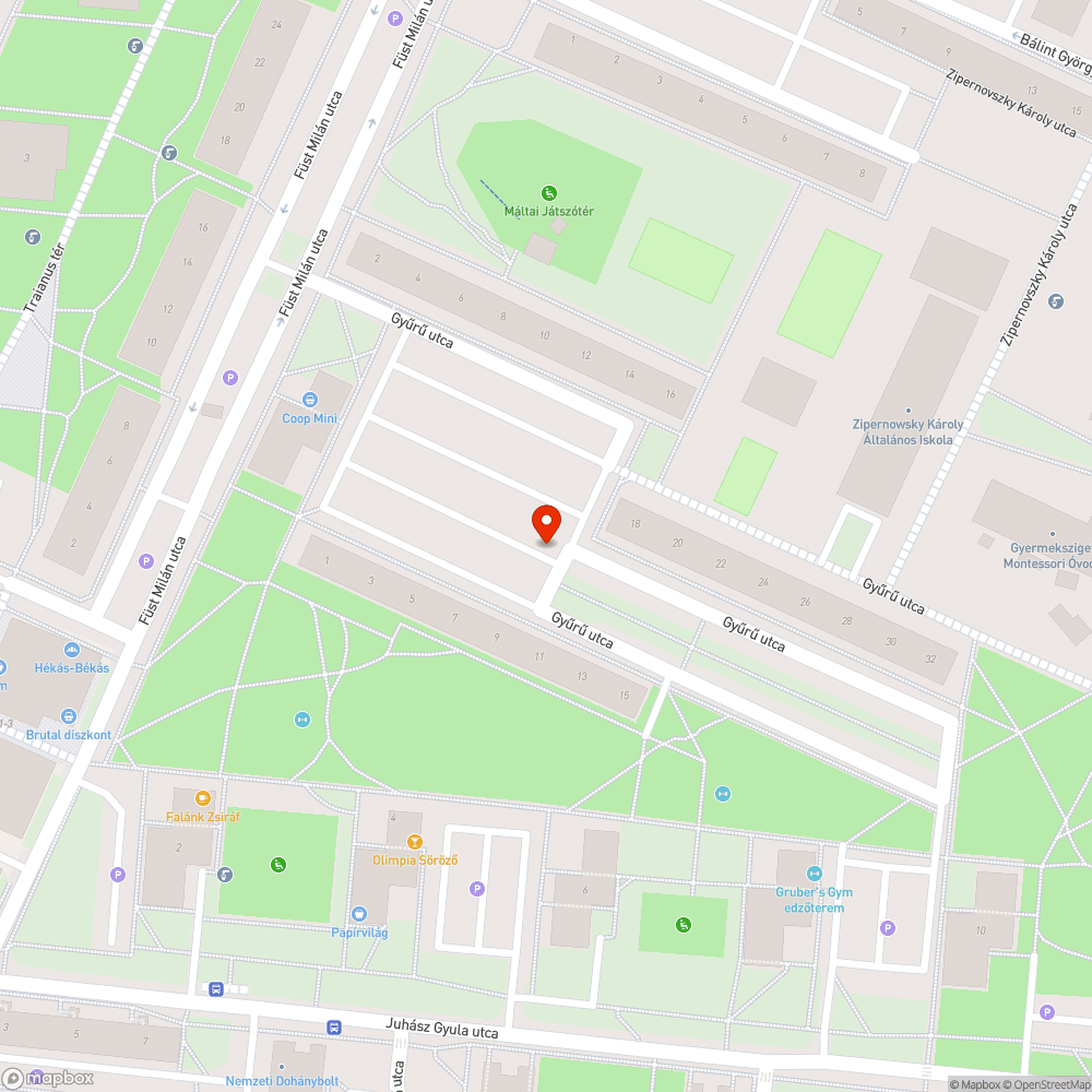 Eltömődött vízelvezető bejelentés helye