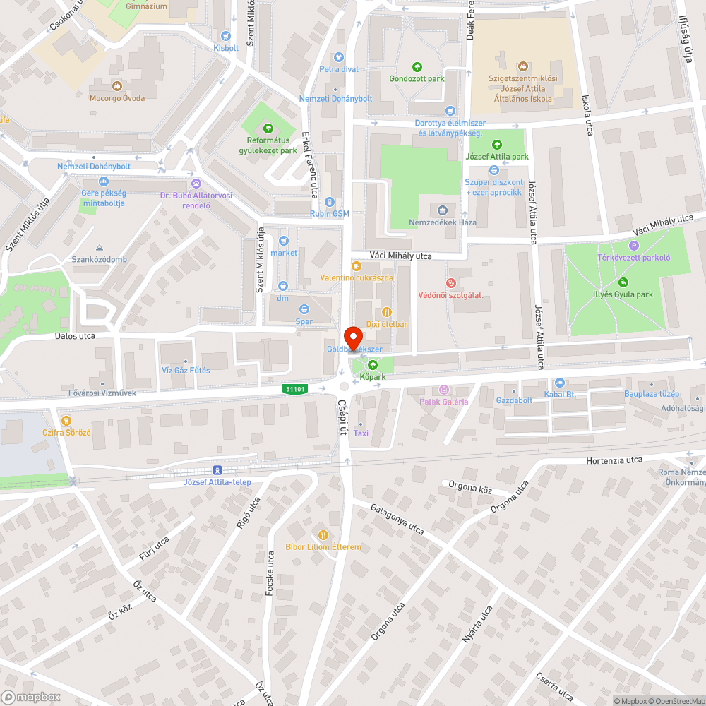 Balesetveszélyes járda bejelentés helye