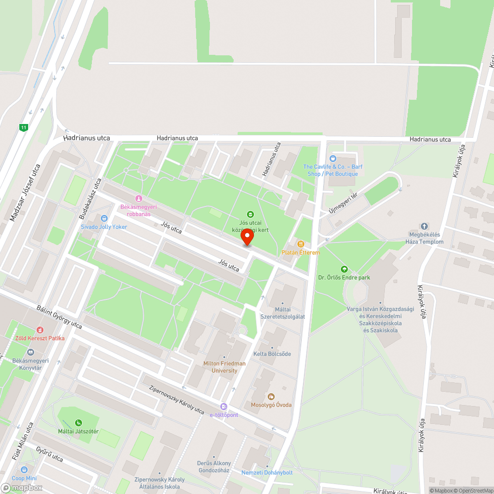 Hiányzó víznyelő bejelentés helye