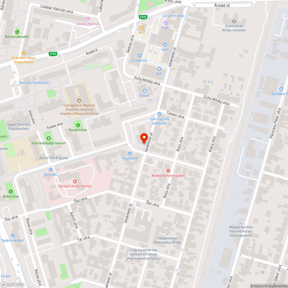 Elhagyott jármű bejelentés helye