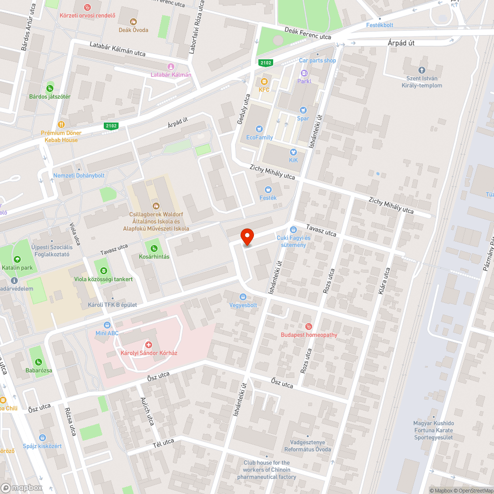 Elhagyott jármű bejelentés helye