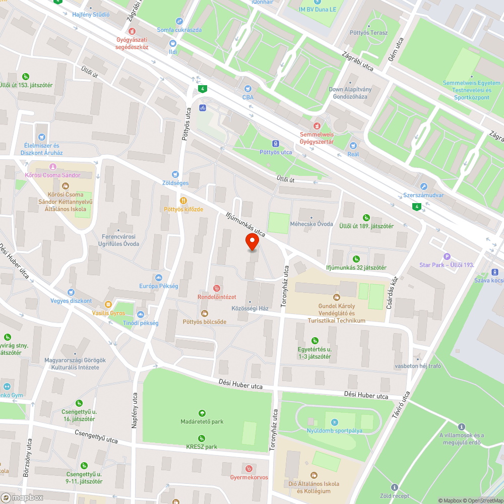 Elhagyott gépjármű foglalja a parkolóhelyet bejelentés helye