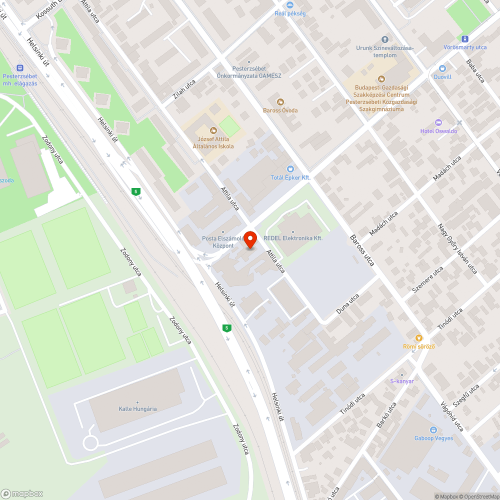 Hibásan telepített víznyelőrács bejelentés helye