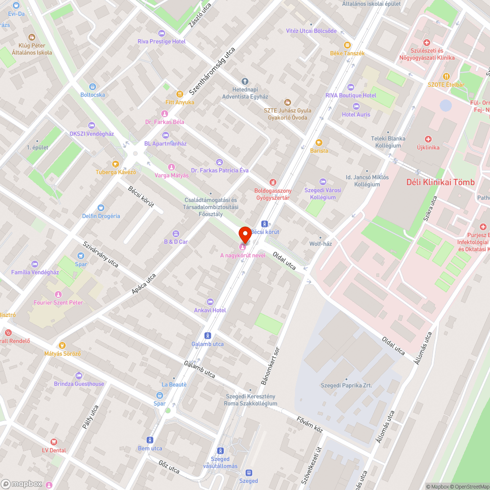 Beszakadt kerékpárút bejelentés helye