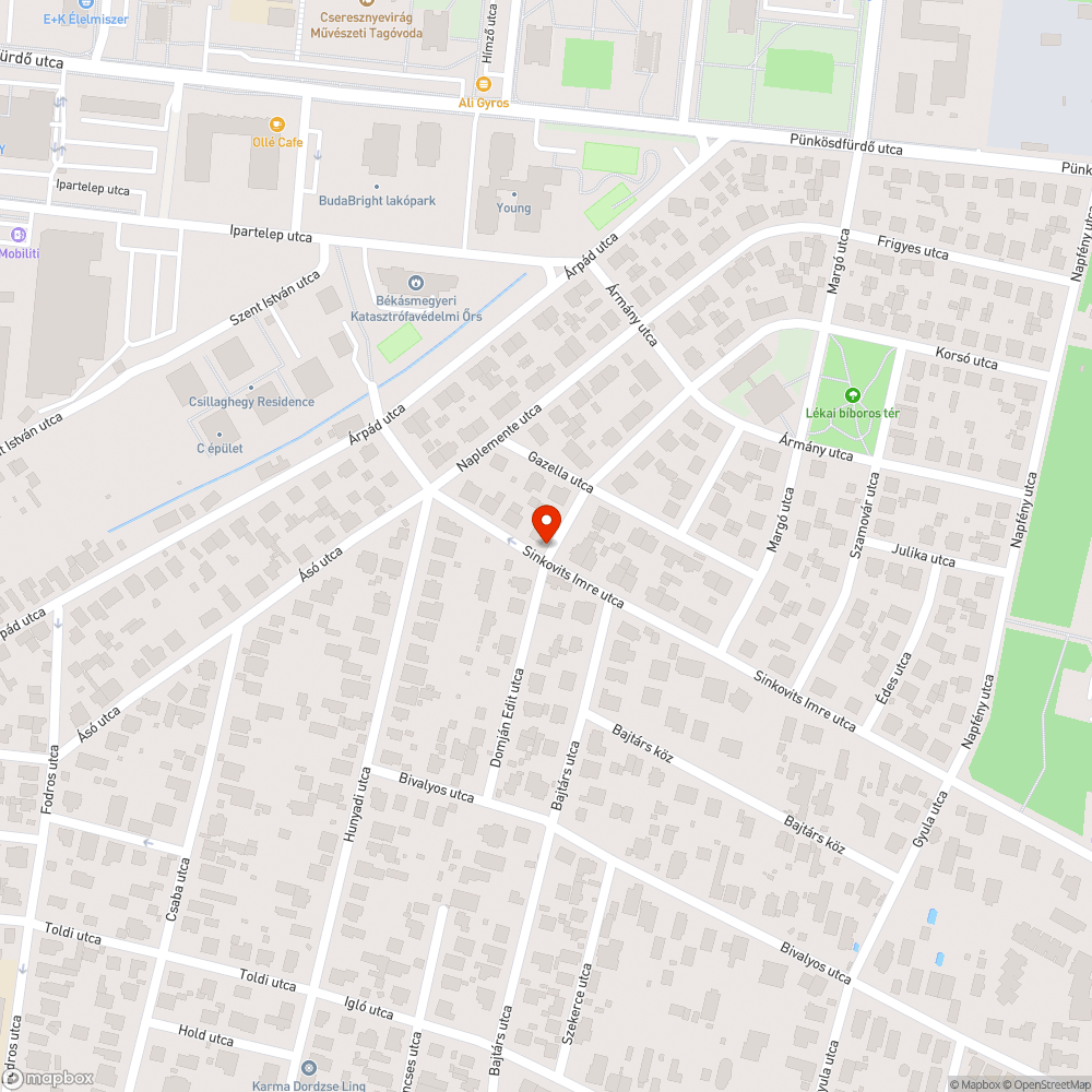 Eldugult bejelentés helye