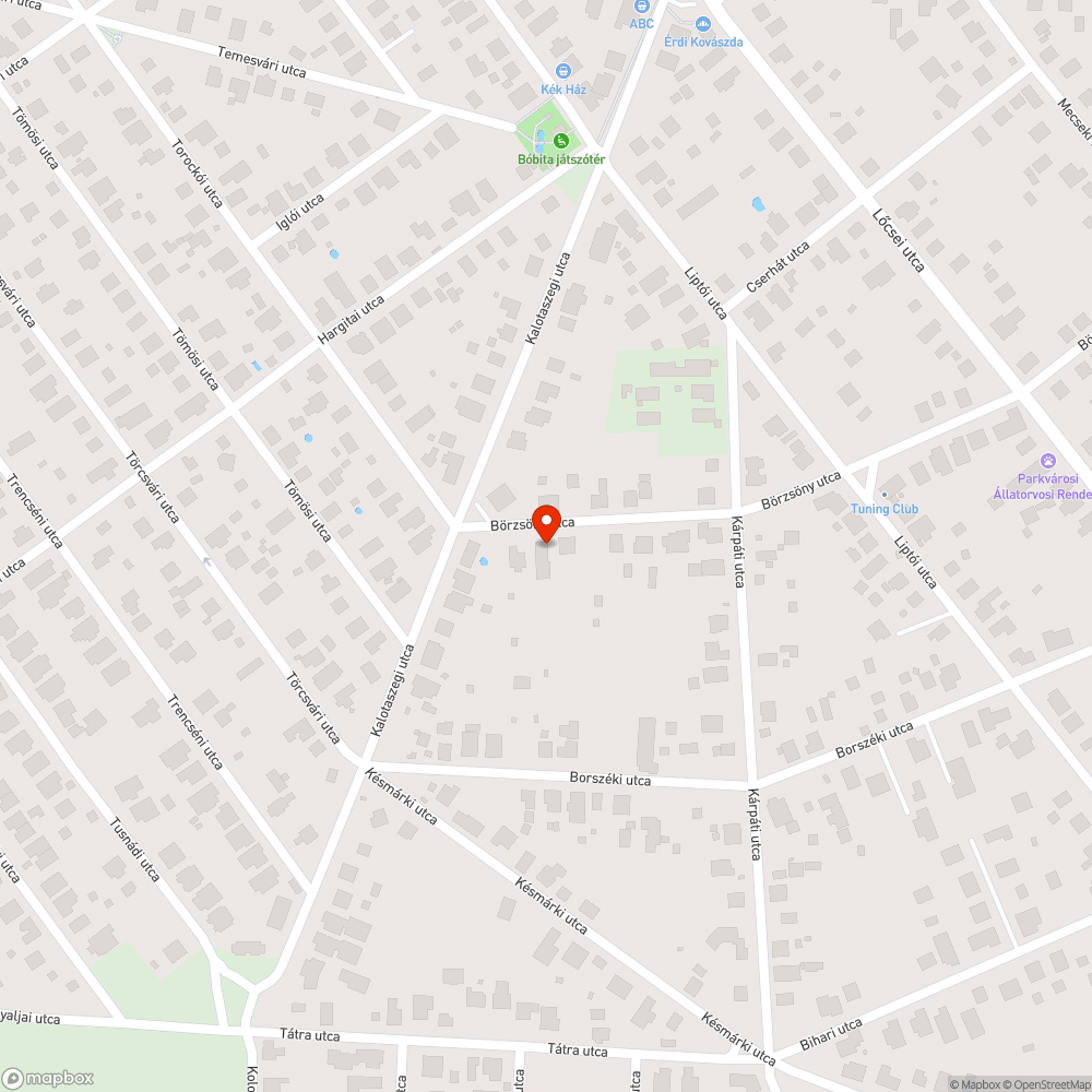 Több méteres kátyú bejelentés helye