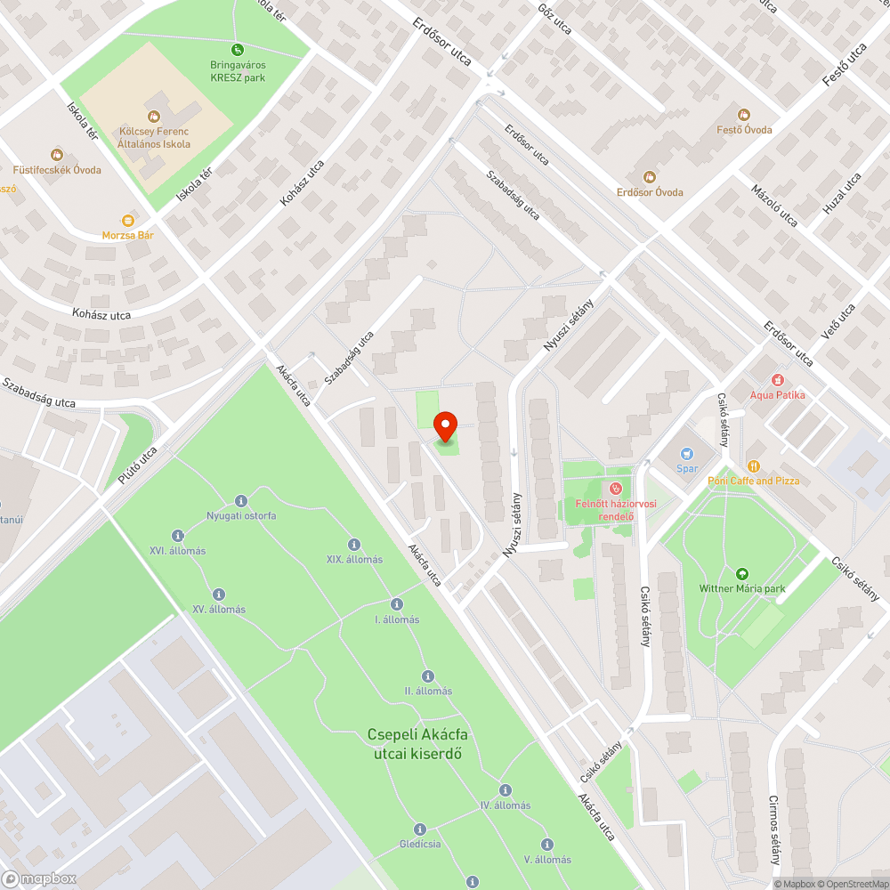 Eliszapolódott bejelentés helye