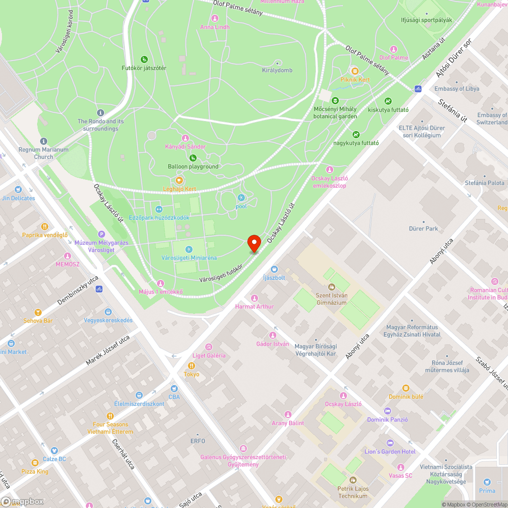 Gagyi a Ligetkör bejelentés helye