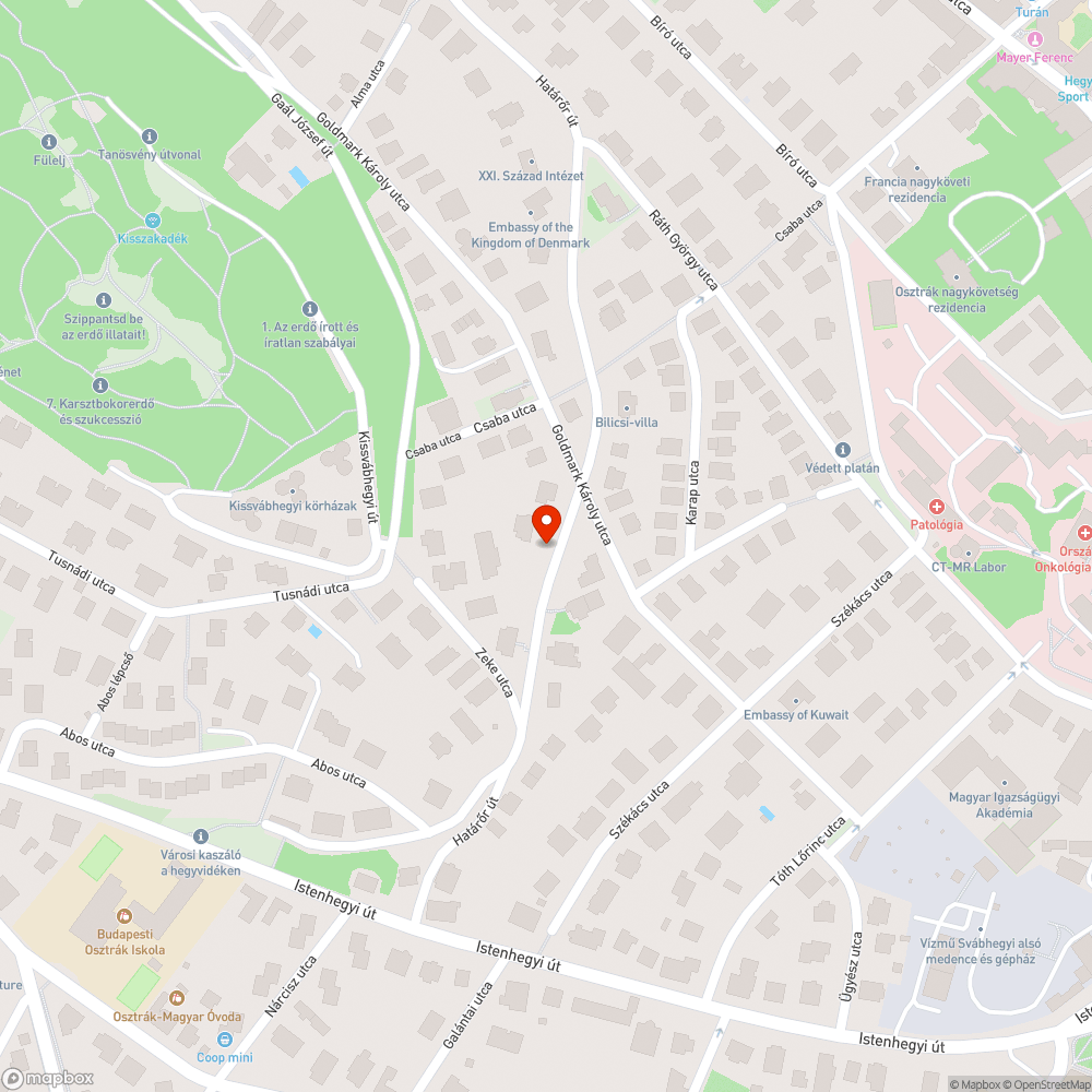 Kisajátított parkolo bejelentés helye