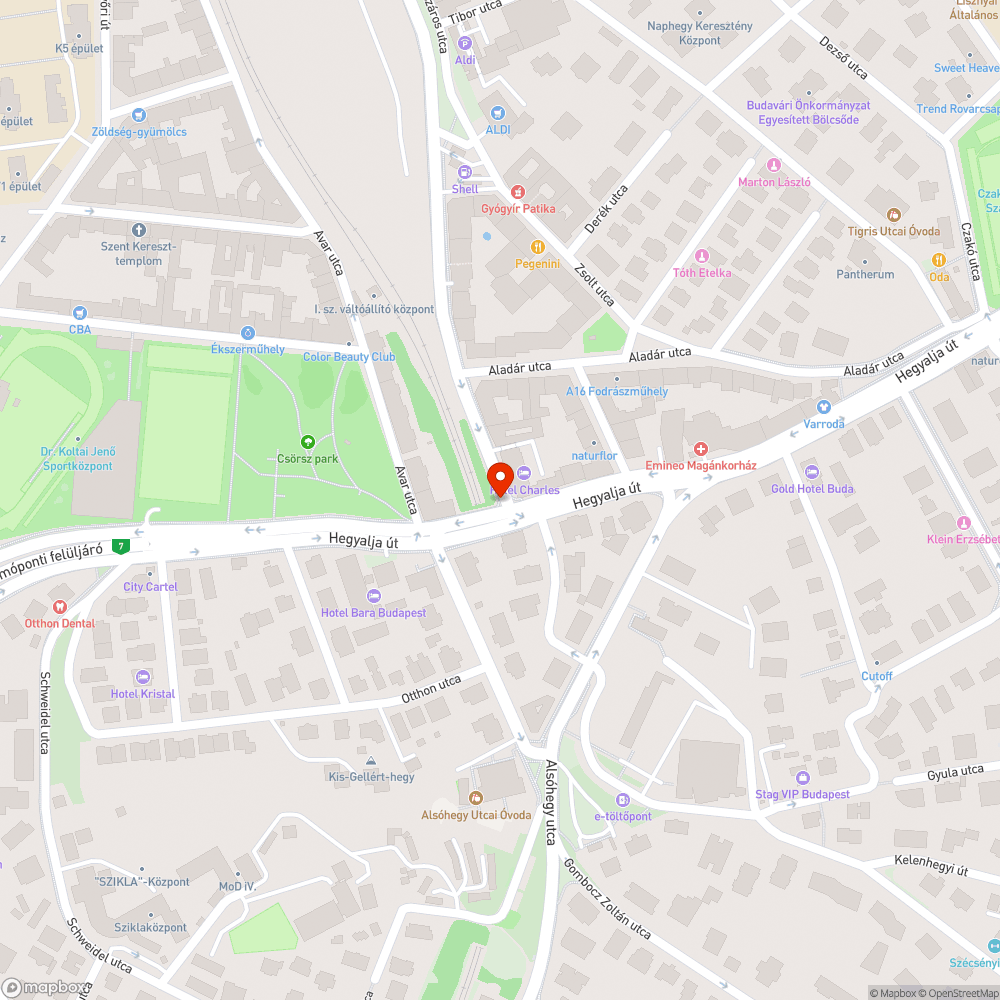 Nagyon szűk járda bejelentés helye