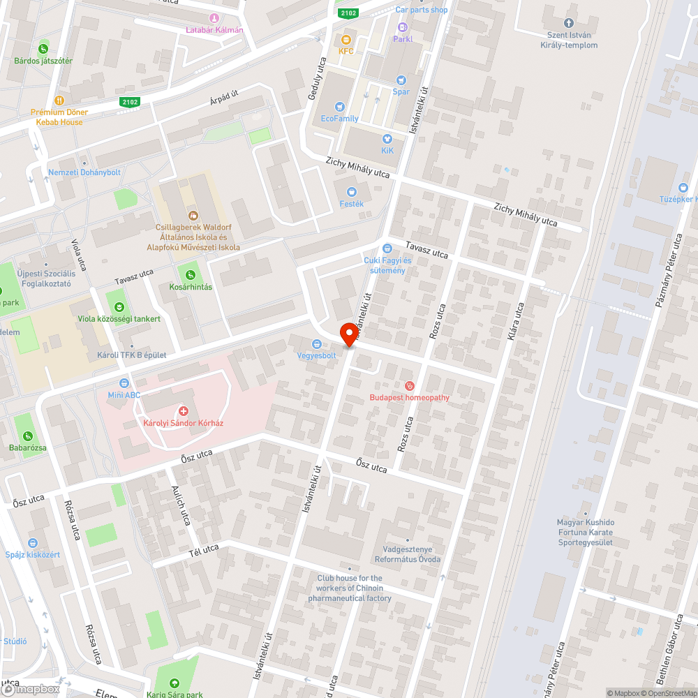 Elhagyott jármű bejelentés helye