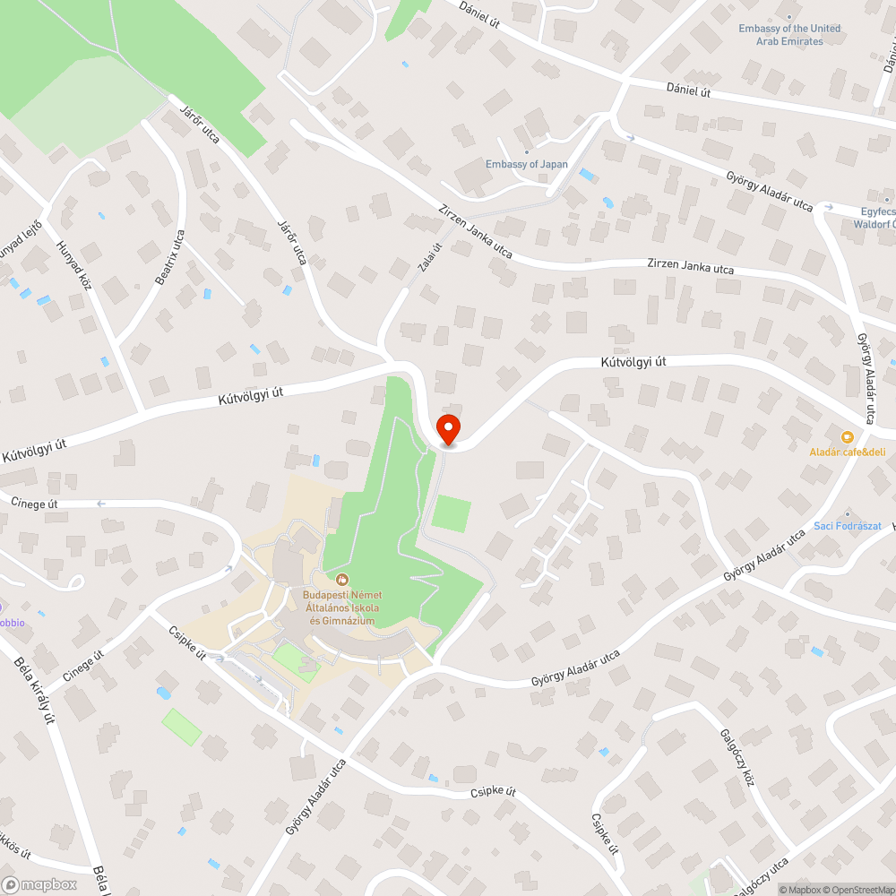 A Kútvölgyi úton hatalmas kátyúk vannak. bejelentés helye