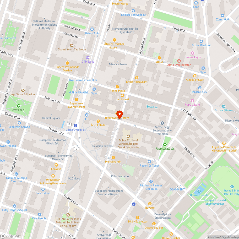 Angyalföldi - Huba kereszteződés bejelentés helye