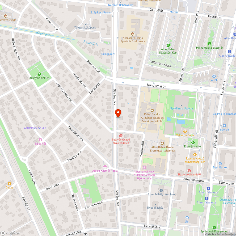 Elhagyott jármű bejelentés helye