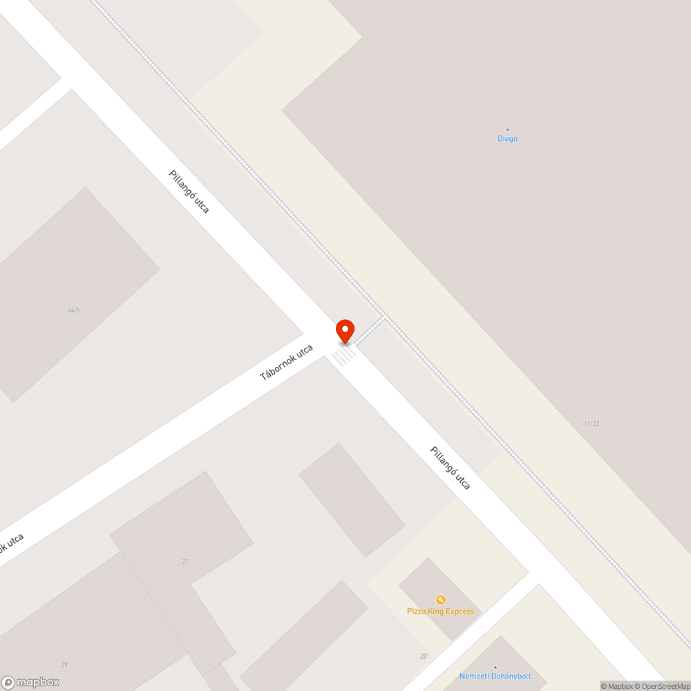 Kopott gyalogátkelőhely bejelentés helye