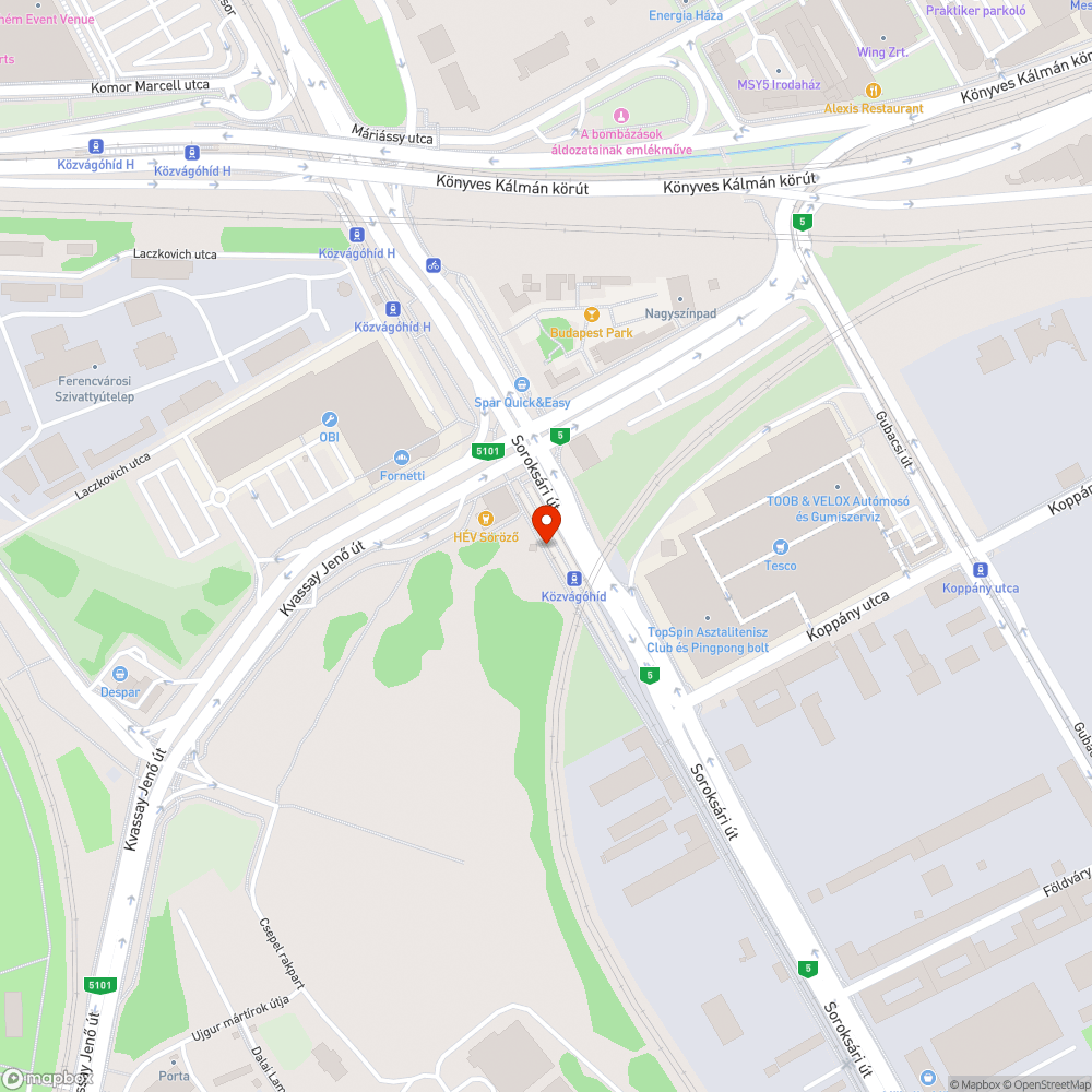 Kiégett lámpa bejelentés helye