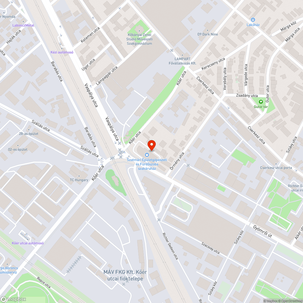 Sèrült buszmegálló bejelentés helye