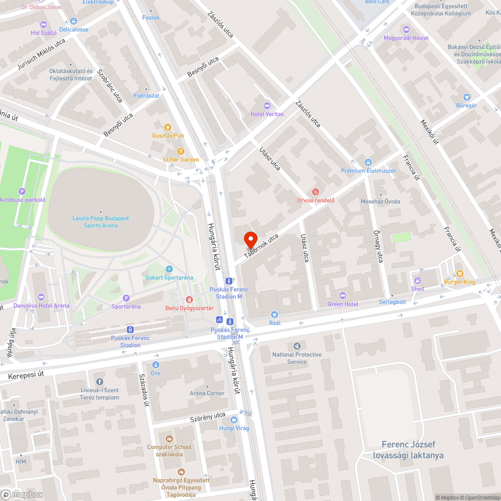 Zuglóban a Hungária Corner Tábornok utcai oldala bejelentés helye