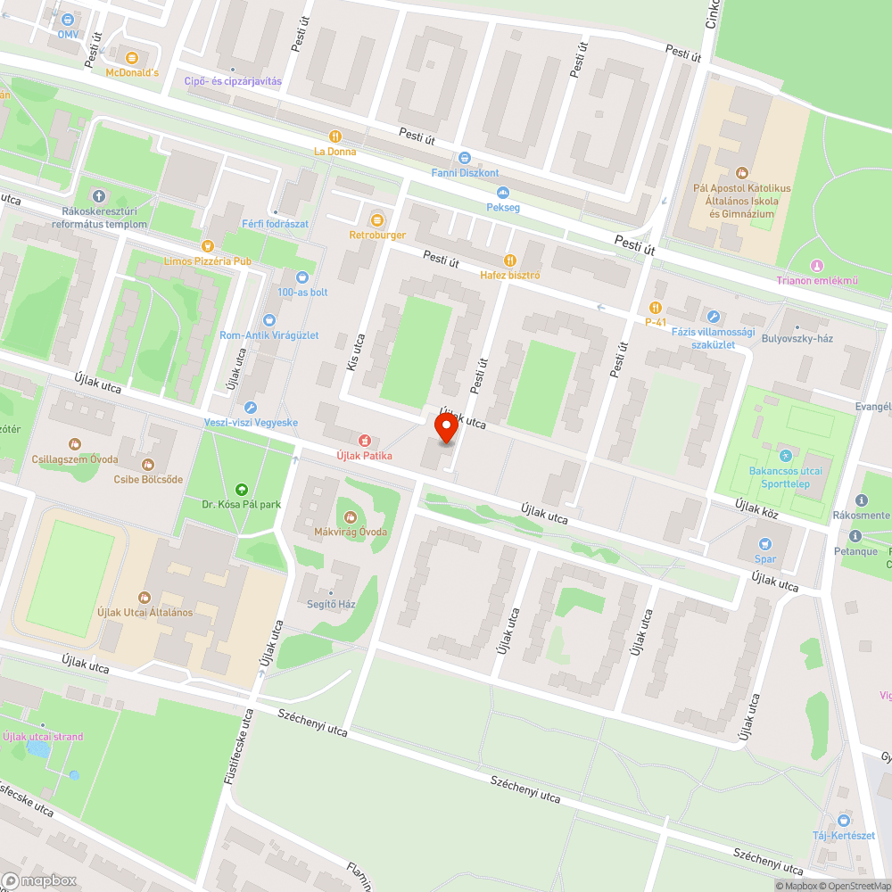 Rekamié bejelentés helye