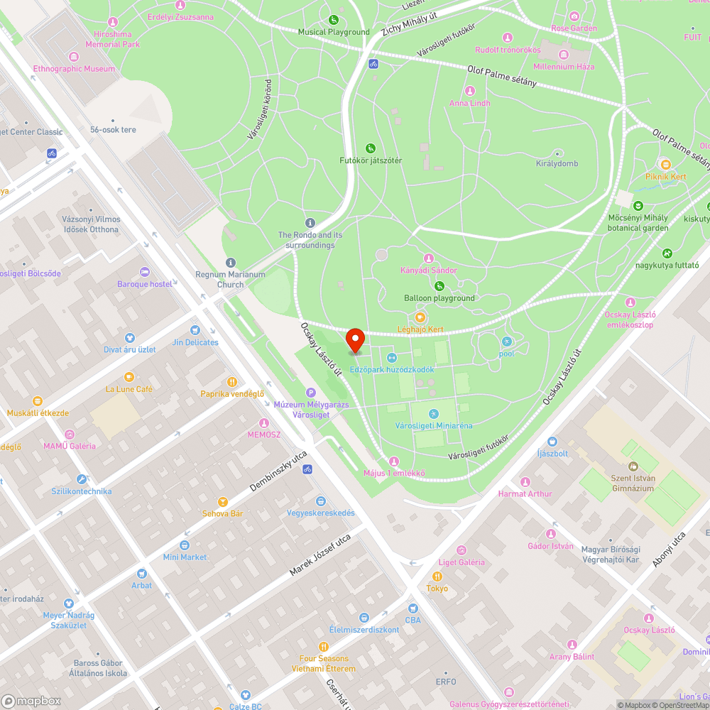 Ligetkör bejelentés helye