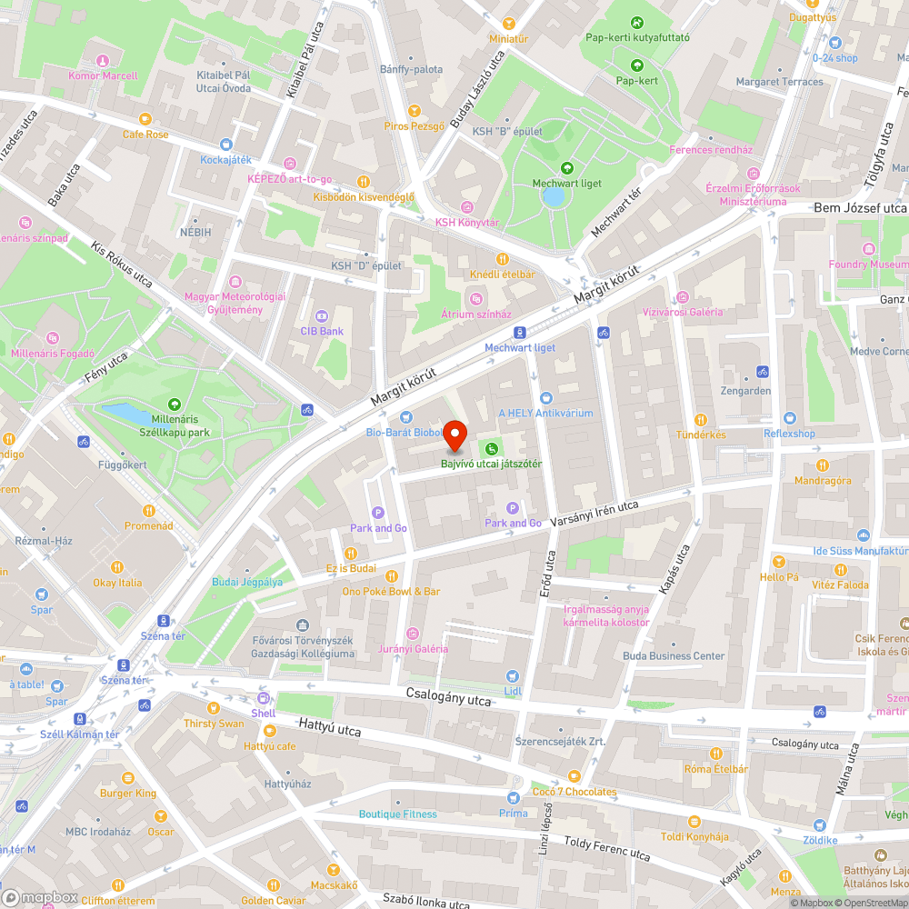 Parkolóhelyek  foglalása bejelentés helye