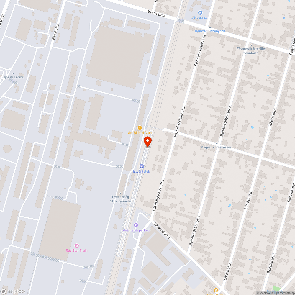 Istvántelek vasúti megálló bejelentés helye