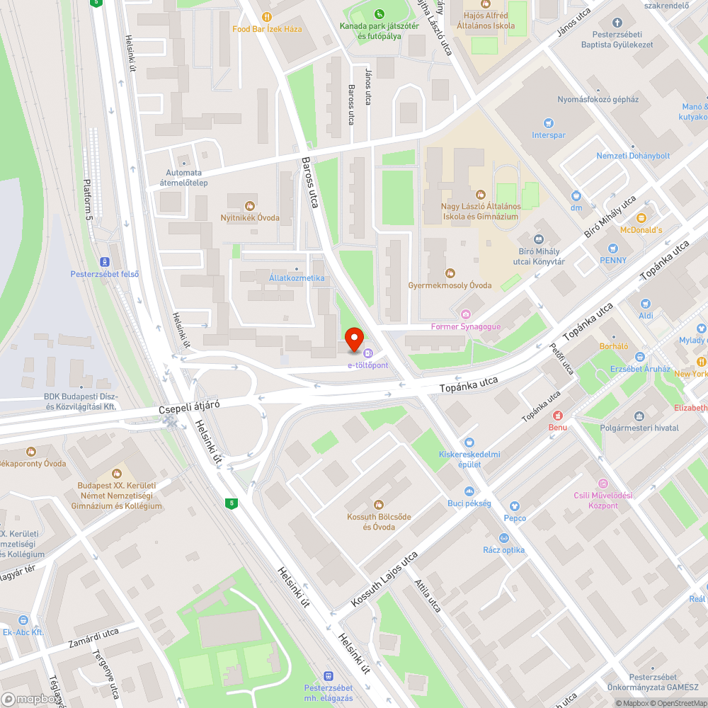 Kiszáradt fa bejelentés helye