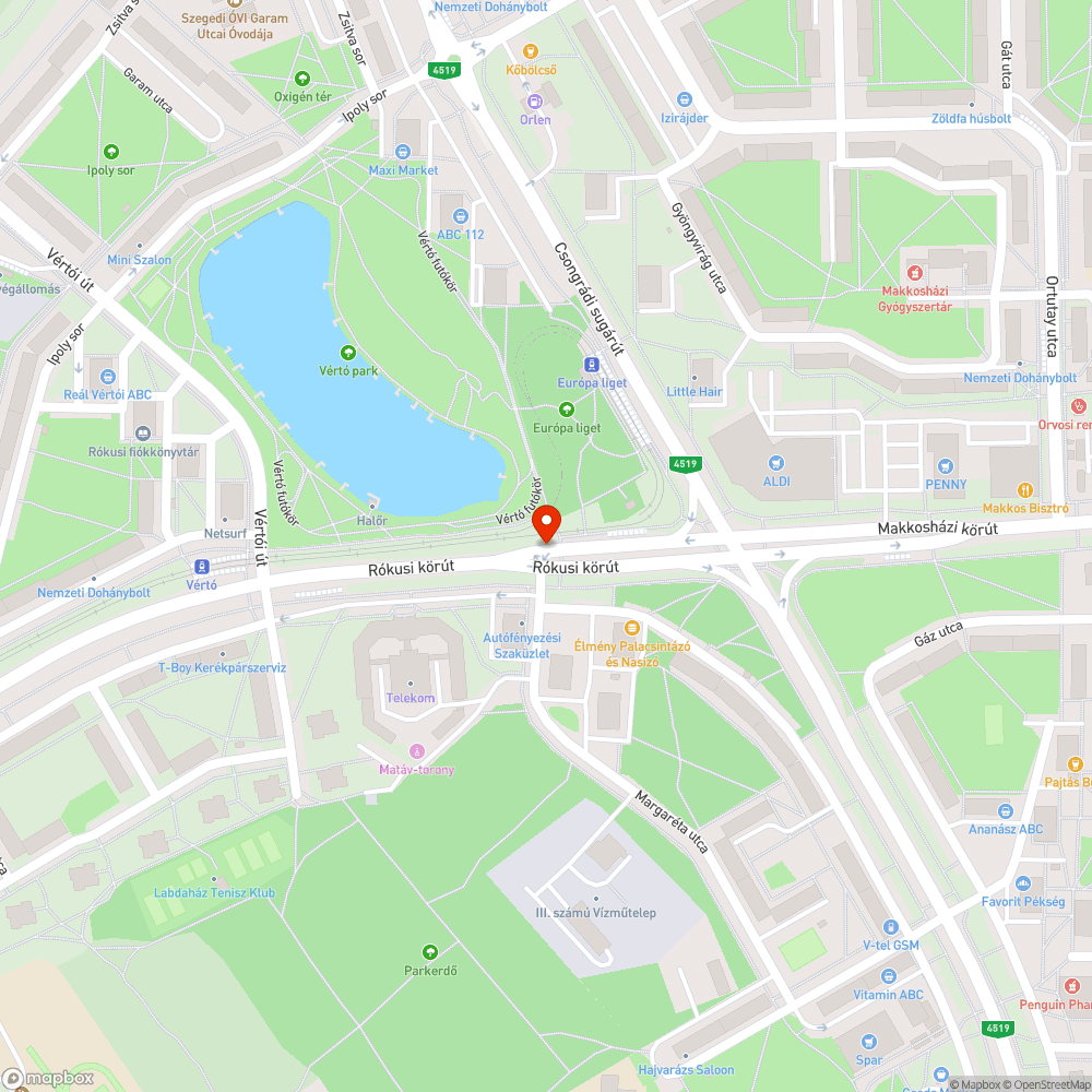 Kátyú - Makkosházi krt. bejelentés helye