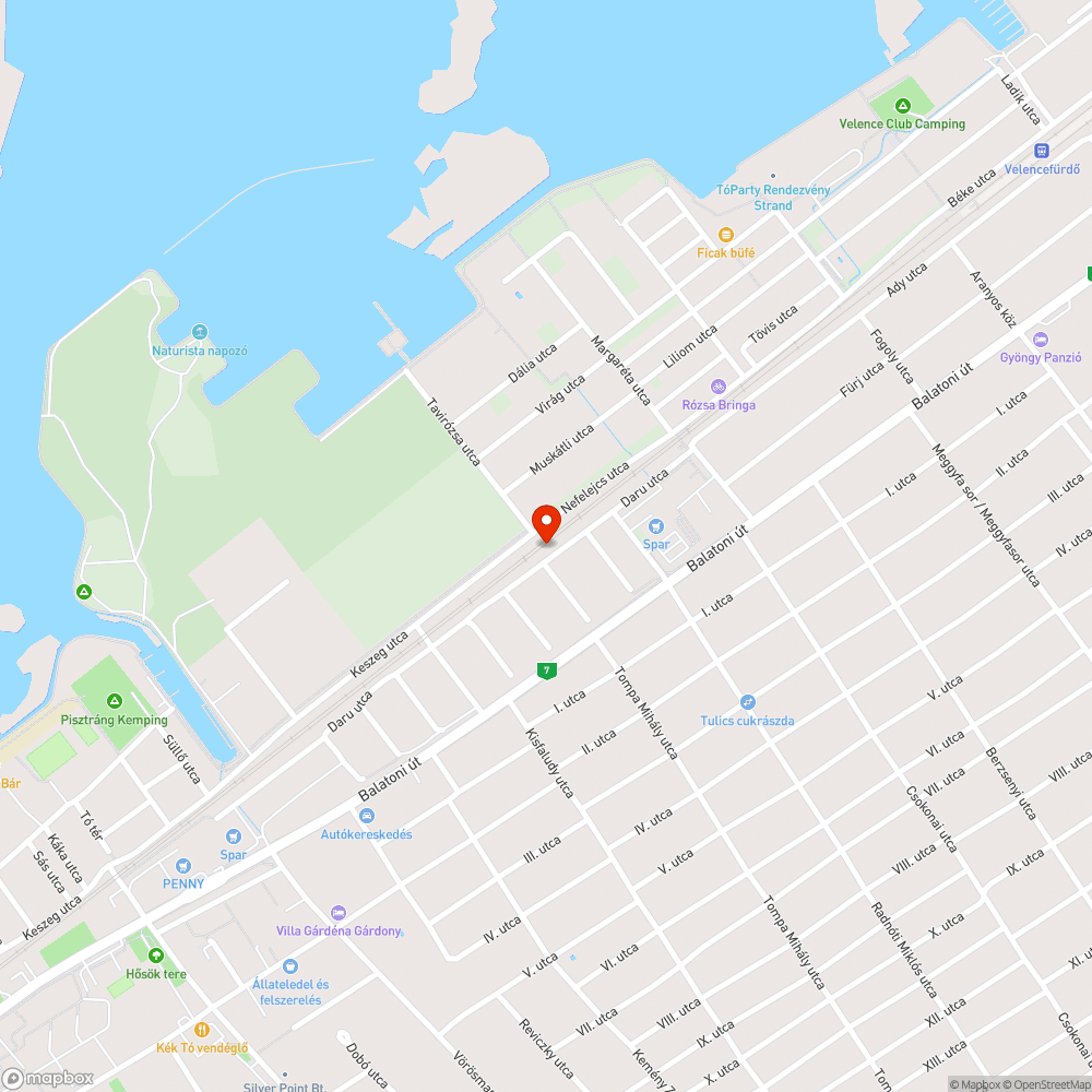 Gárdony Daru utca/Hattyú utca bejelentés helye