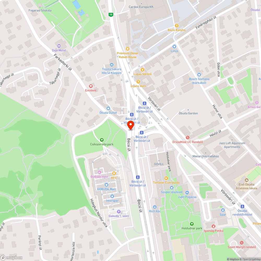 Csattogó vágányok 24 órában bejelentés helye