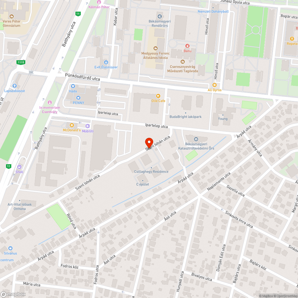 Nagyon kátyús útszakasz bejelentés helye