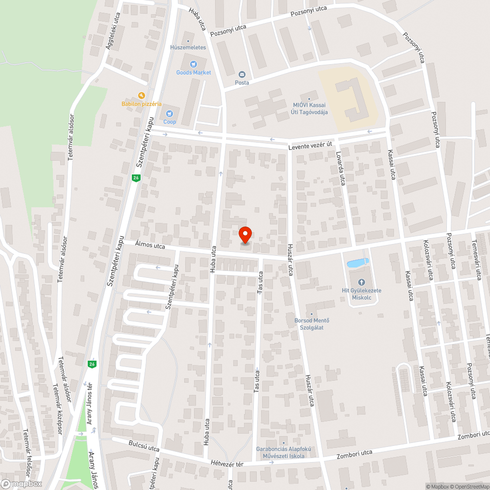 Öreg,  veszélyes fa bejelentés helye