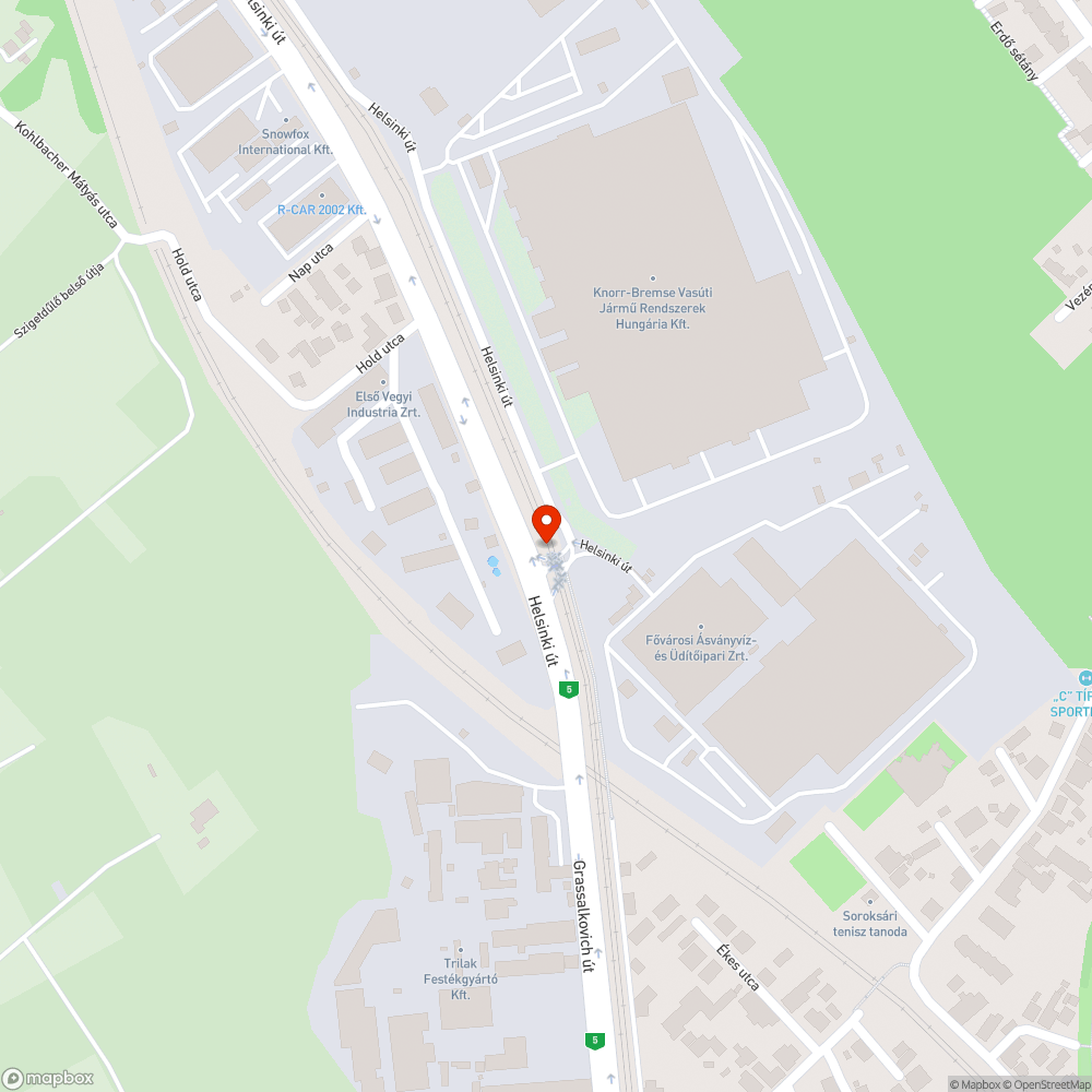 Helsinki út megrongálódott tábla bejelentés helye