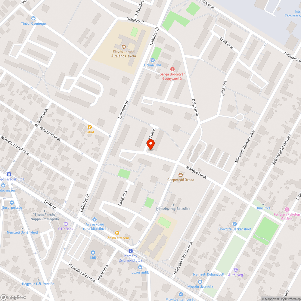 Kátyúk bejelentés helye