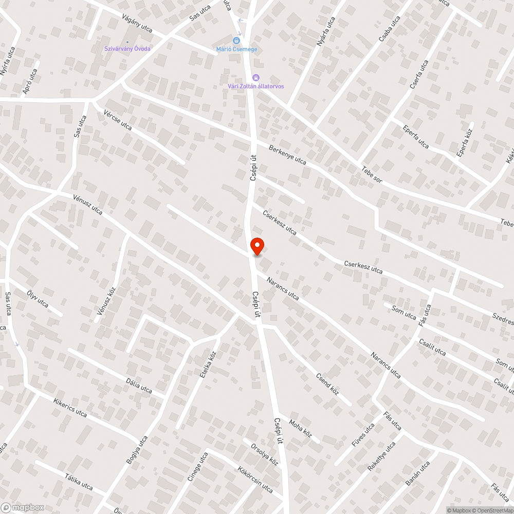 Járdára folyt sár bejelentés helye