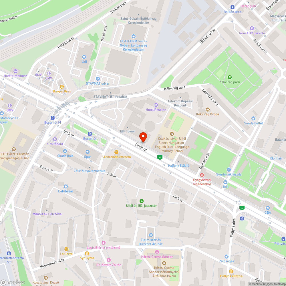 Leszakadt faág bejelentés helye