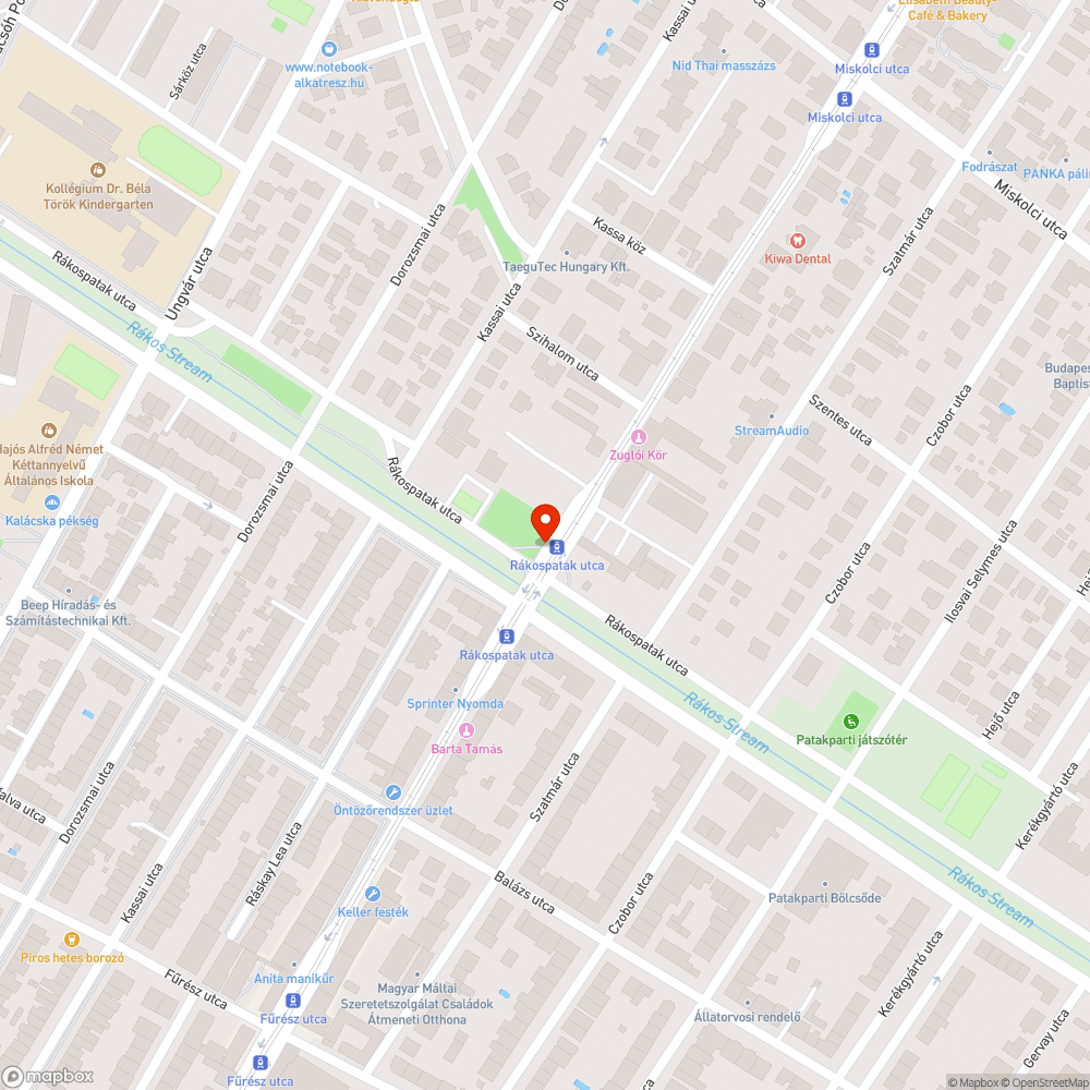 Túl keskeny megálló bejelentés helye