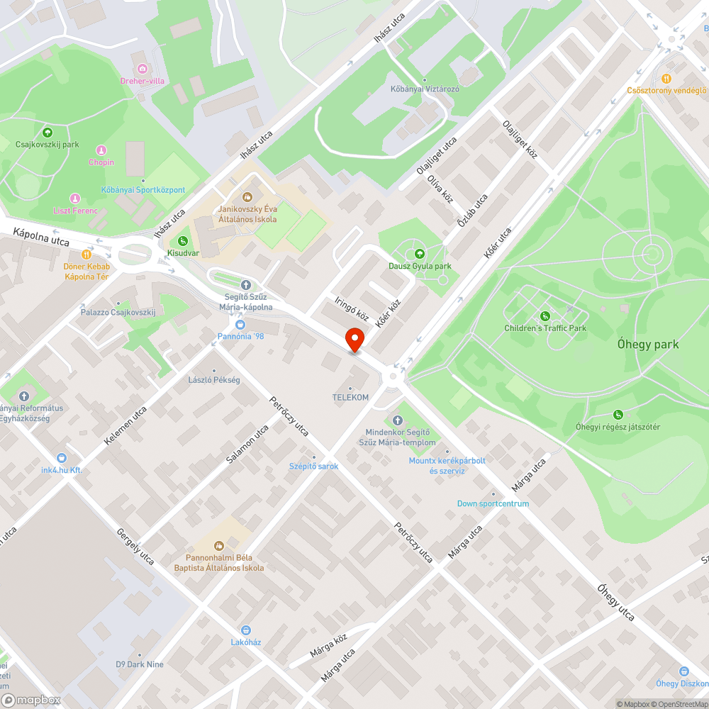 Közveszélyes aknafedél bejelentés helye